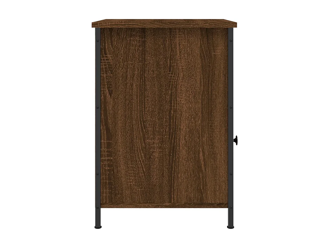 Nachttisch 2er Set-Beistelltisch-Nachttischkommode Braun Eichen-Optik 40x42x60 cm Holzwerkstoff SHL17183