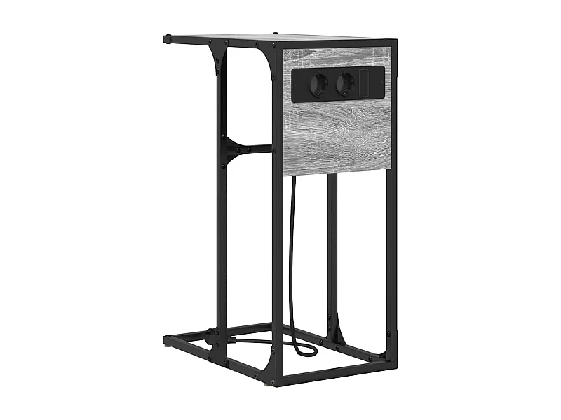 Mesa de Noche | Mesa auxiliar | Mesita de noche Gris sonoma Madera contrachapada