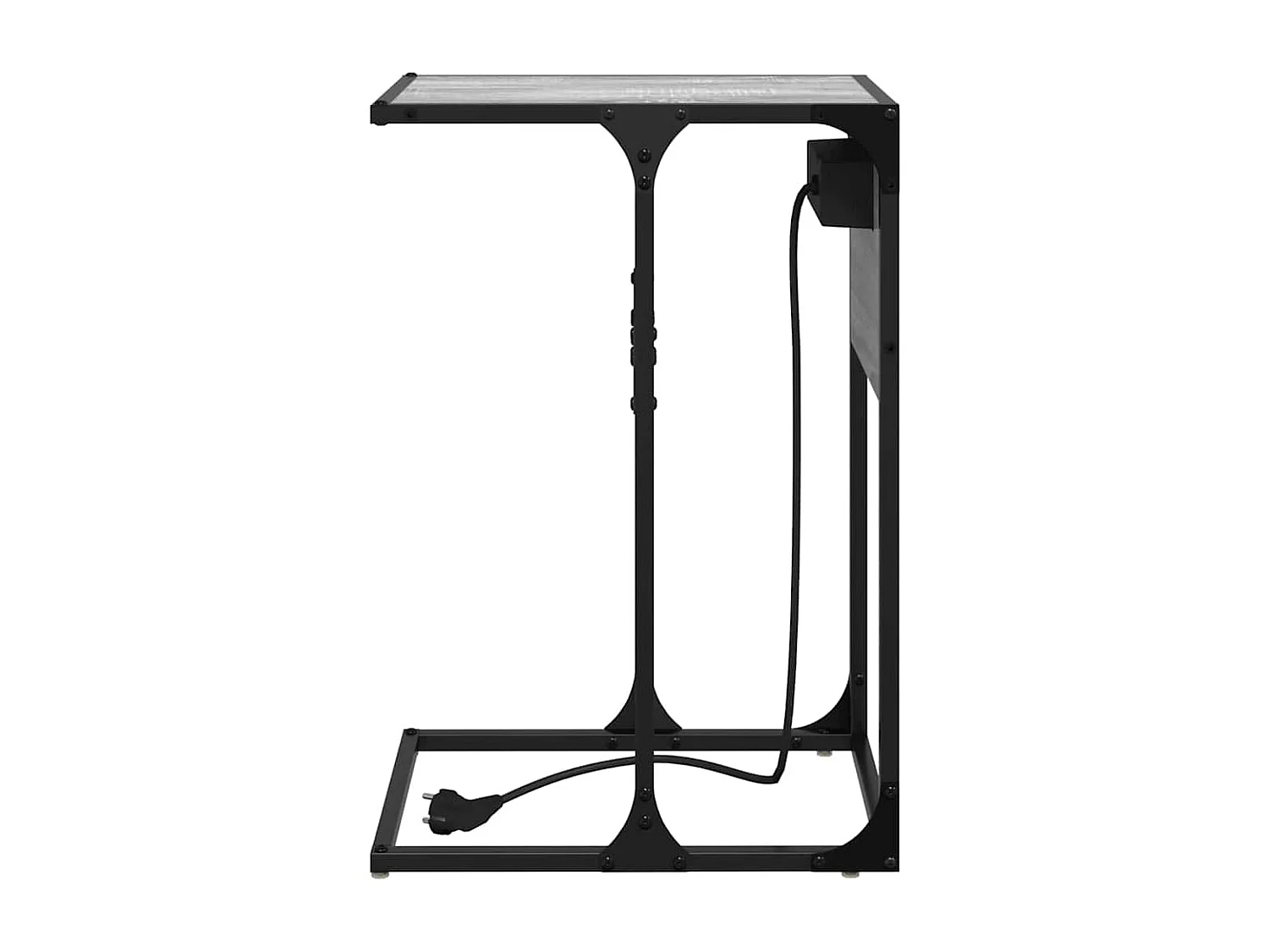 Mesa de Noche | Mesa auxiliar | Mesita de noche Gris sonoma Madera contrachapada