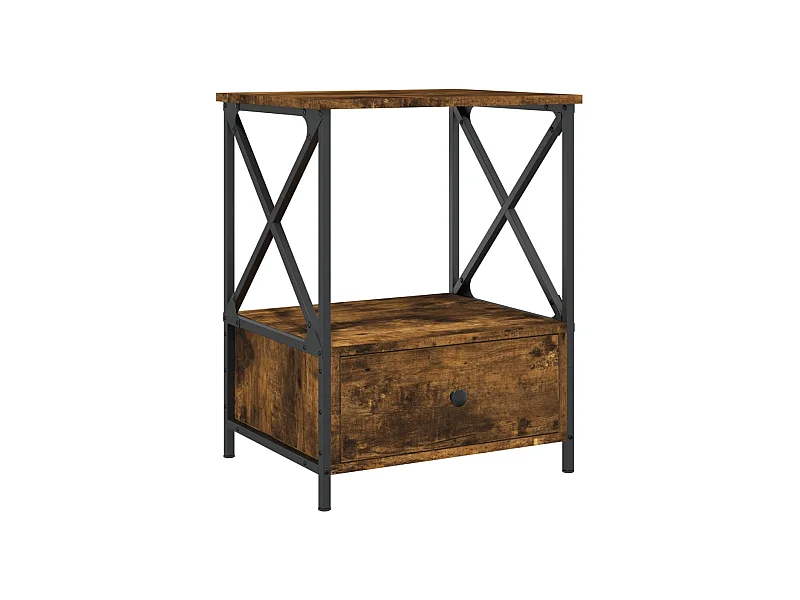 Mesa de Cabeceira | Mesa de Cama 50x41x65 cm derivados madeira carvalho fumado