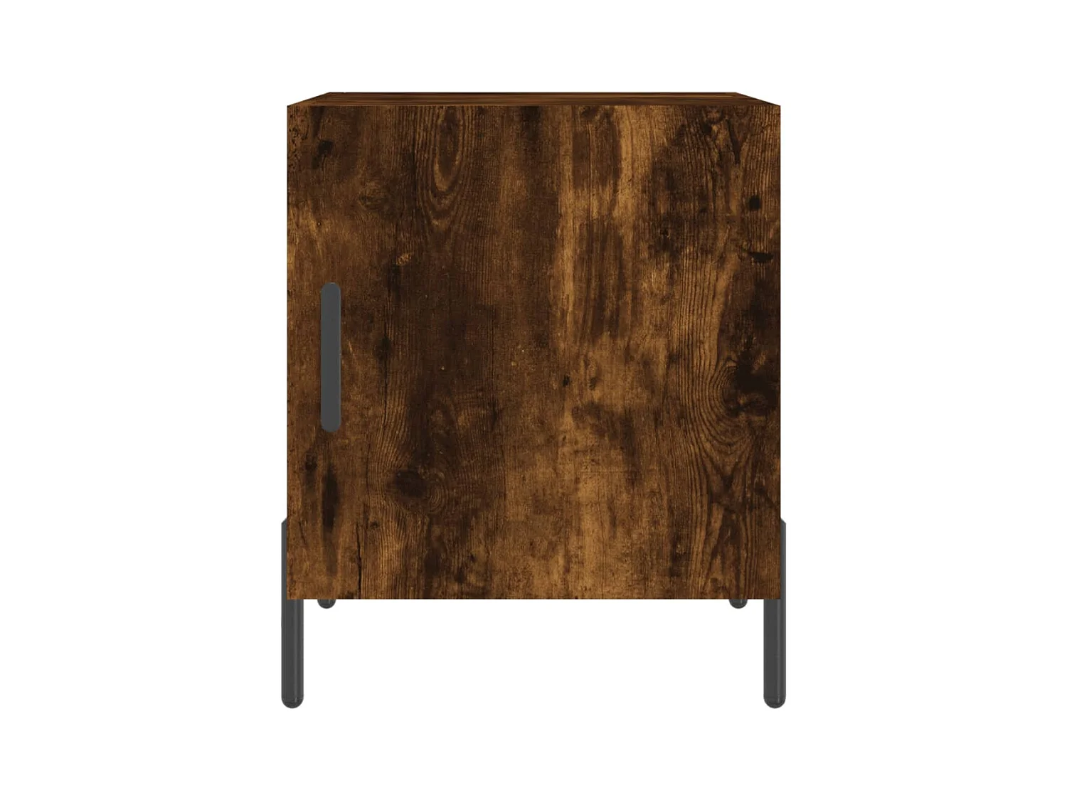 Lot de 2 Tables de chevet avec rangement chêne fumé 40x40x50 cm bois d'ingénierie