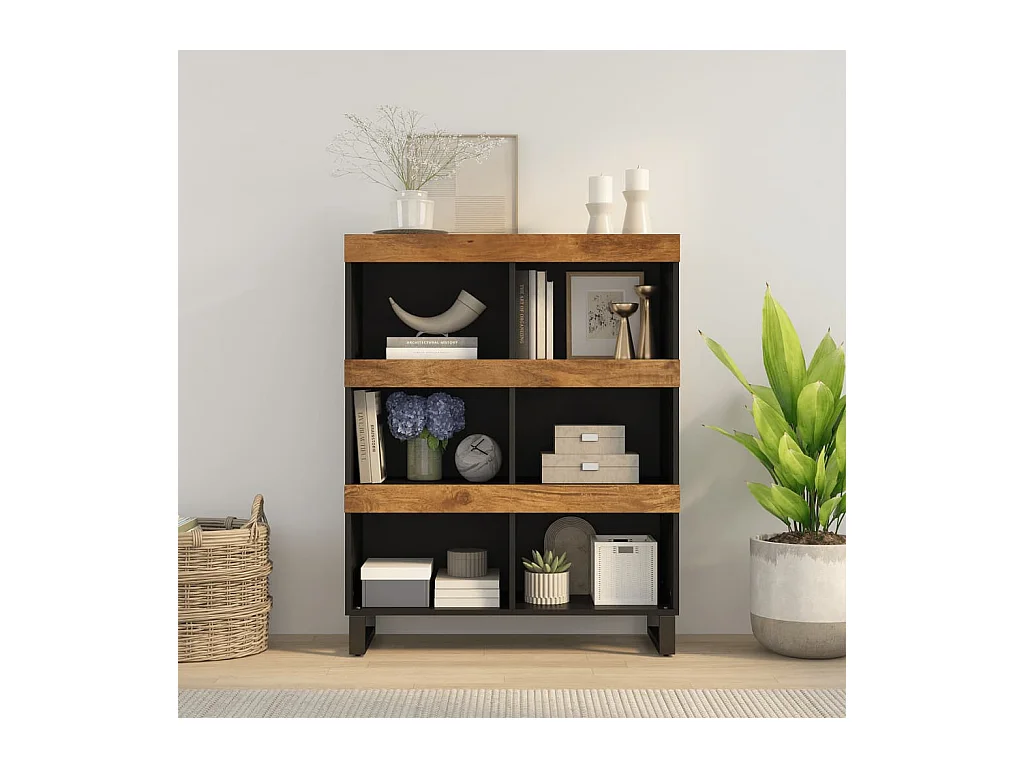 Mueble de almacenaje | Armario auxiliar madera maciza de mango 85x33x107 cm