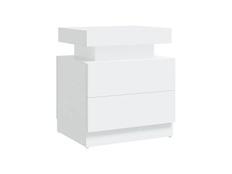 Mesita de noche | Mesilla de noche madera contrachapada blanco 45x35x52 cm