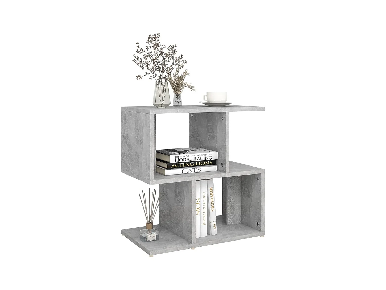 Tables de chevet-Tables de nuit 2 pcs gris béton 50x30x51,5cm bois d'ingénierie