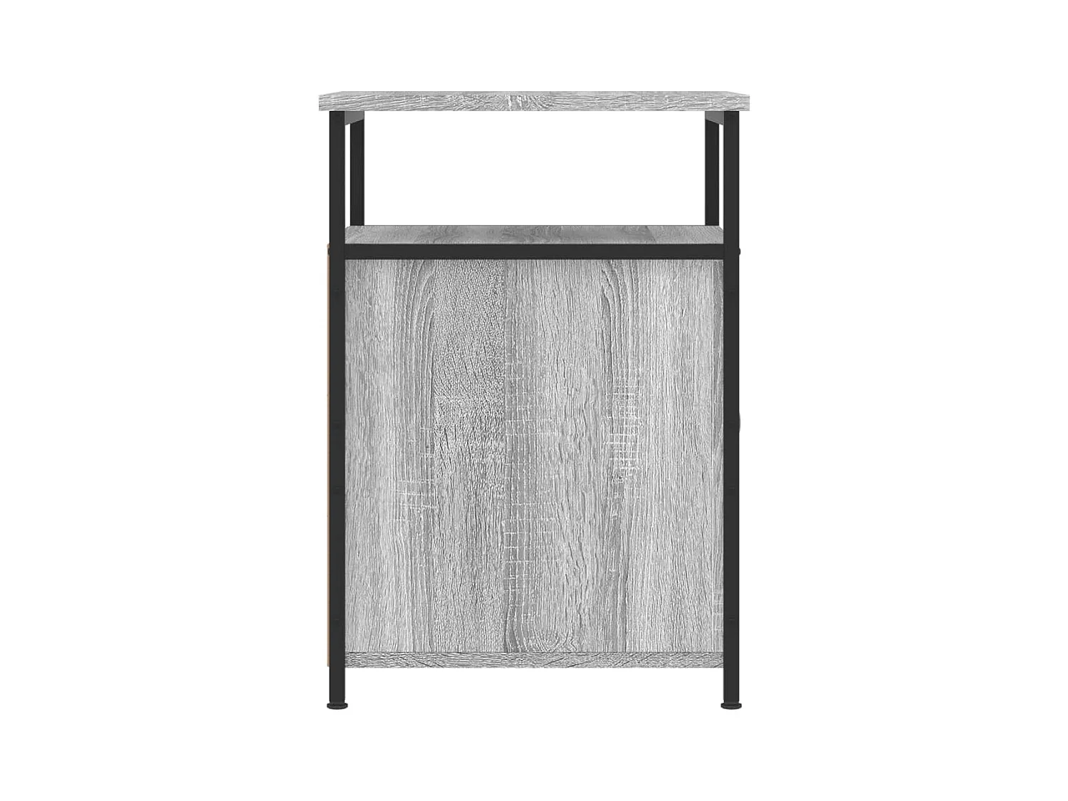 Mesita de noche | Mesilla de noche madera contrachapada gris Sonoma 40x42x60 cm