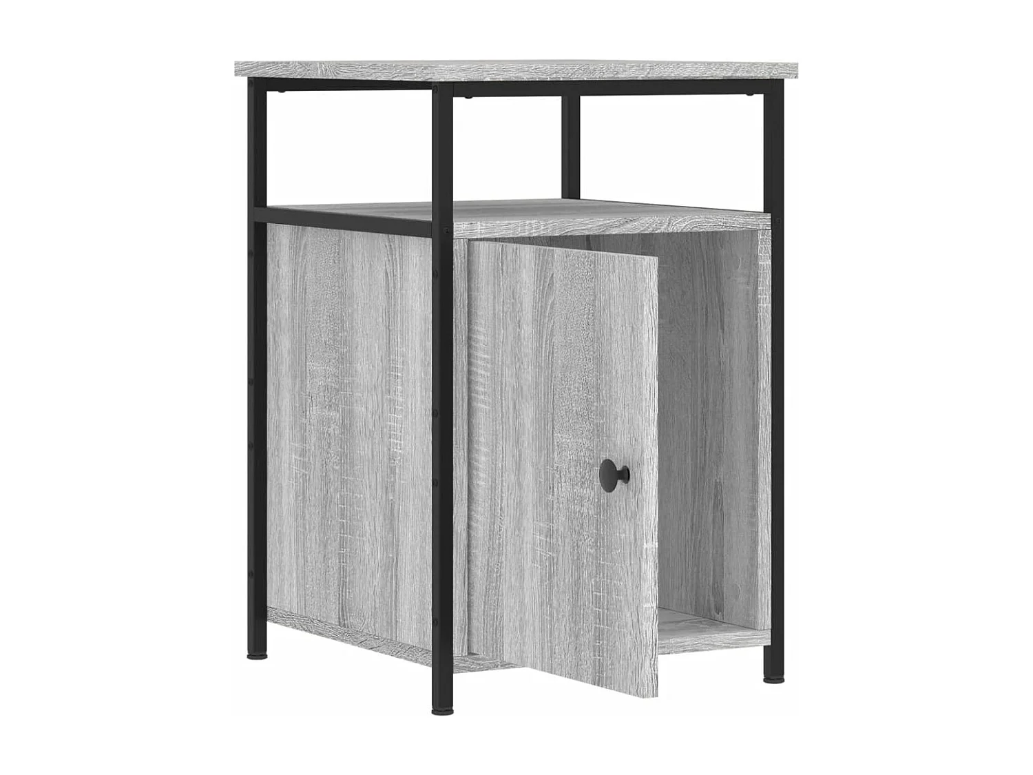 Nachttisch-Beistelltisch Grau Sonoma 40x42x60 cm Holzwerkstoff SHL64140