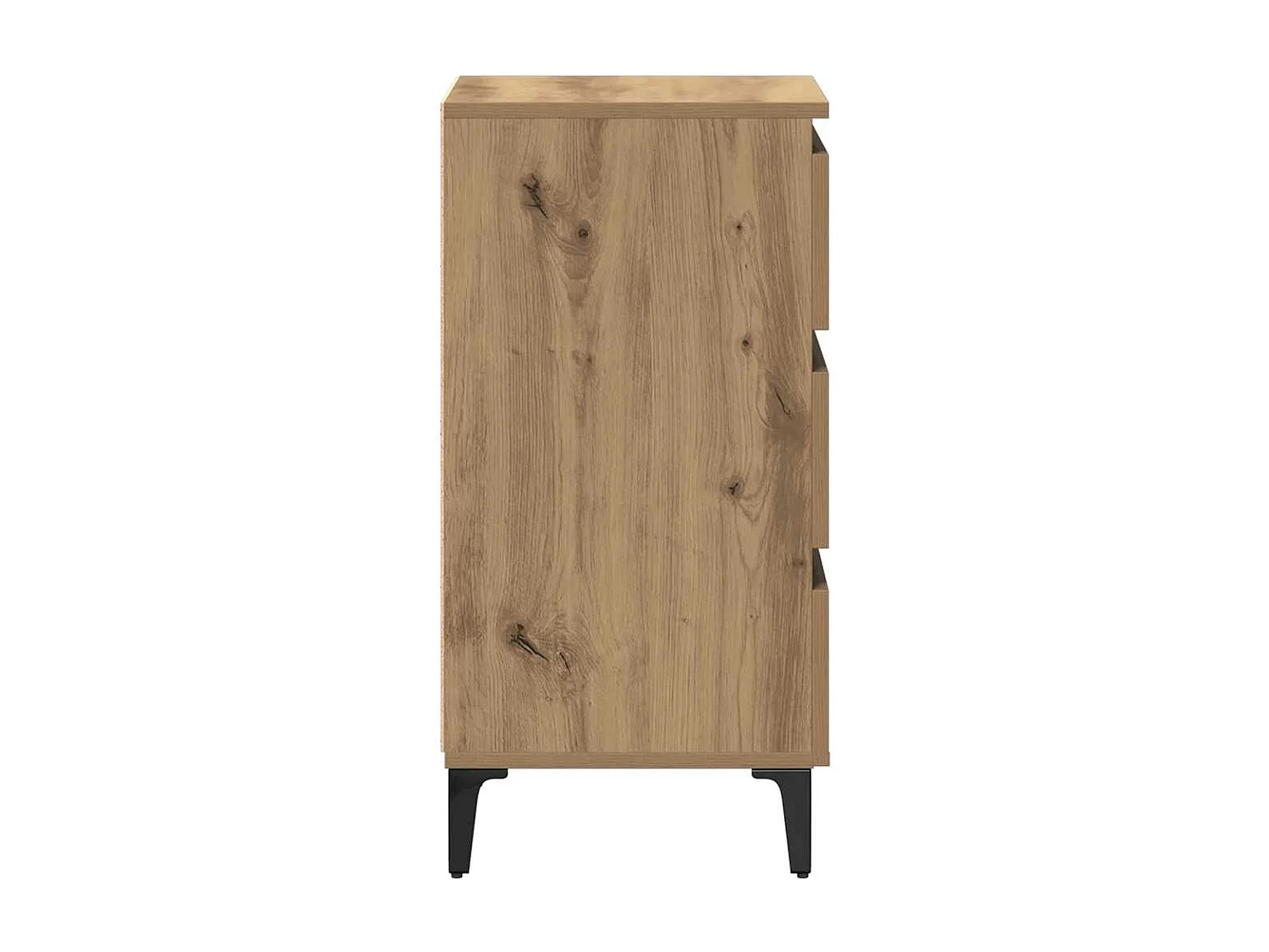 Nachttisch-Beistelltisch mit Metallbeinen Artisan-Eiche 40x35x69 cm SHL53230