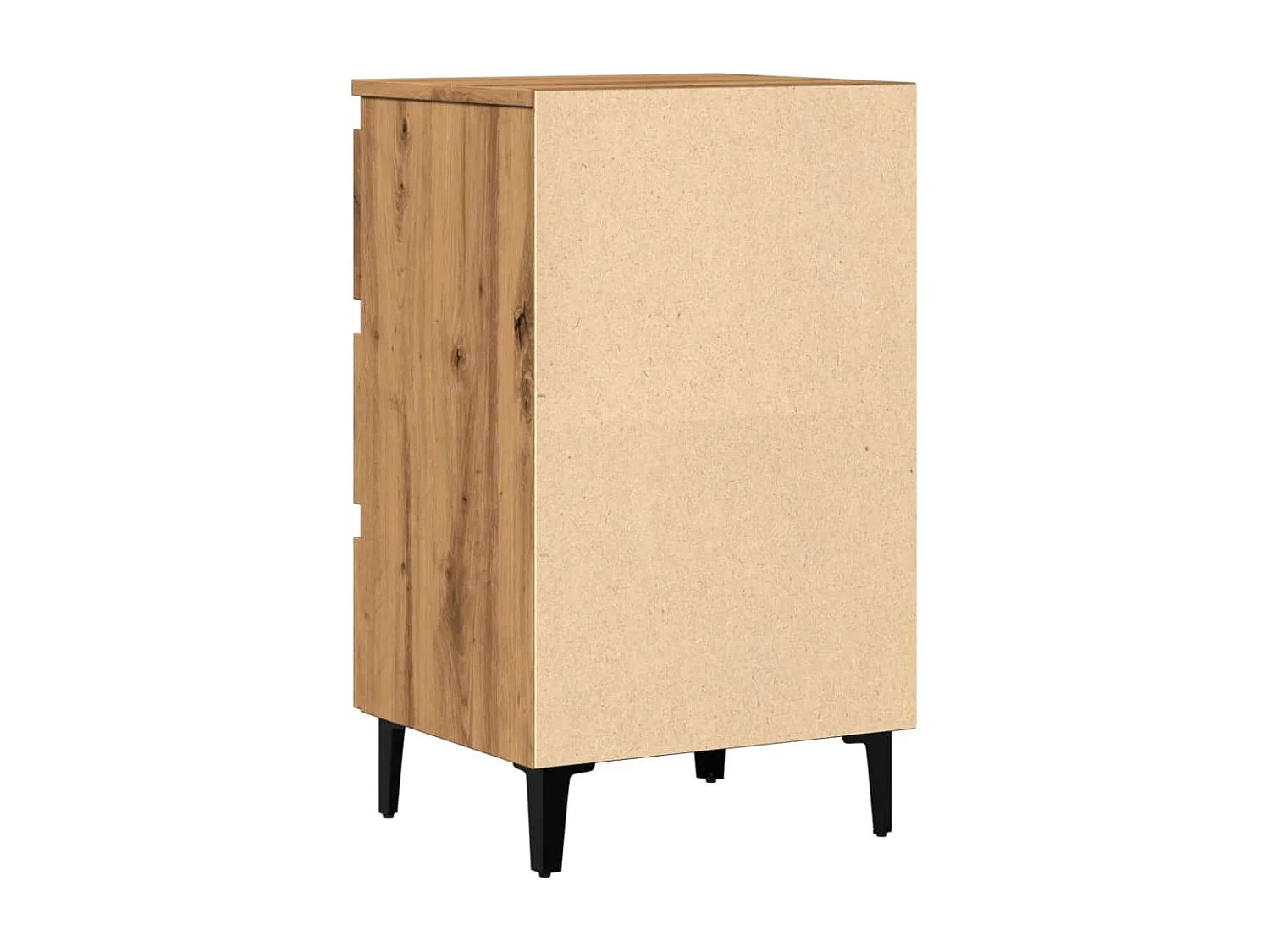 Nachttisch-Beistelltisch mit Metallbeinen Artisan-Eiche 40x35x69 cm SHL53230