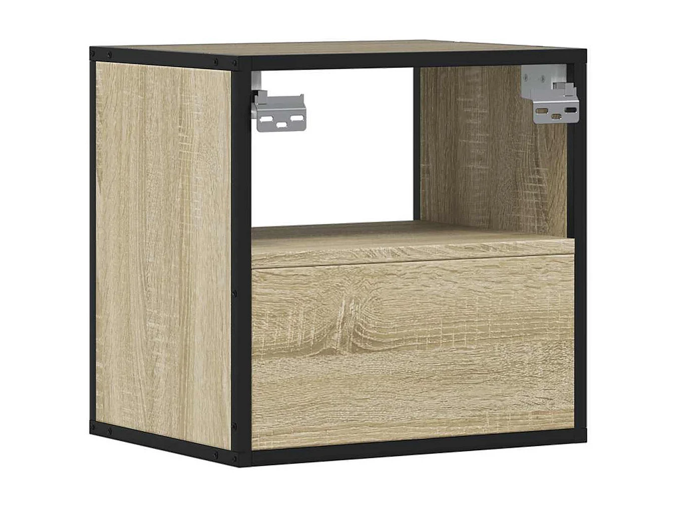 Nachttisch hängend 2er Set | Wand-Nachttische Sonoma-Eiche 40x31x39,5 cm SHL95332