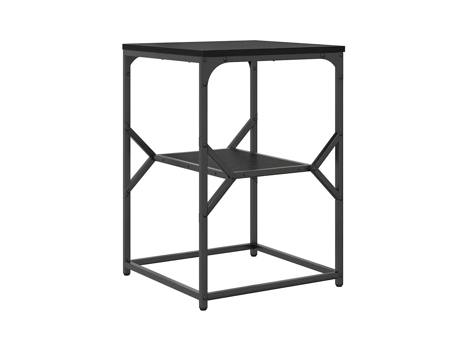 Table de chevet-Table d'appoint-Table de nuit Chêne noir 41x40x60 cm