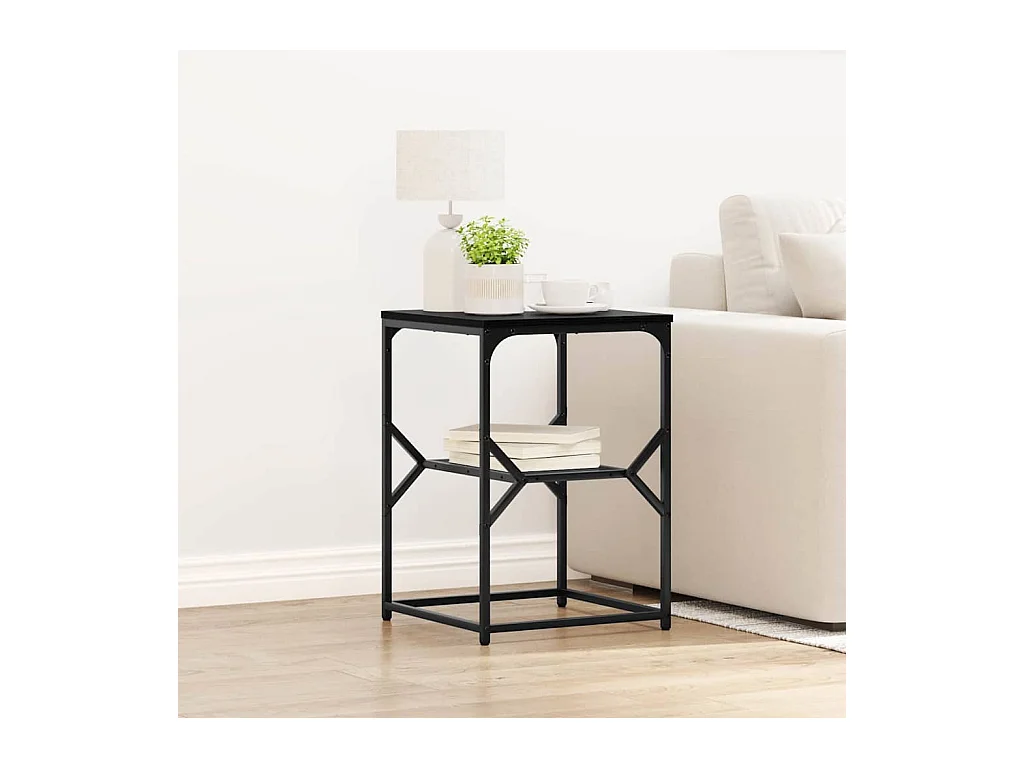 Table de chevet-Table d'appoint-Table de nuit Chêne noir 41x40x60 cm