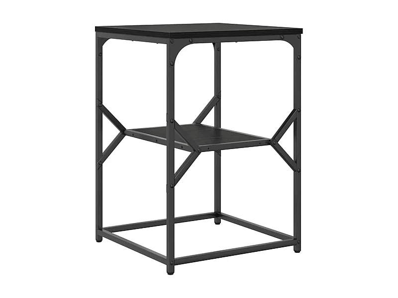 Table de chevet-Table d'appoint-Table de nuit Chêne noir 41x40x60 cm