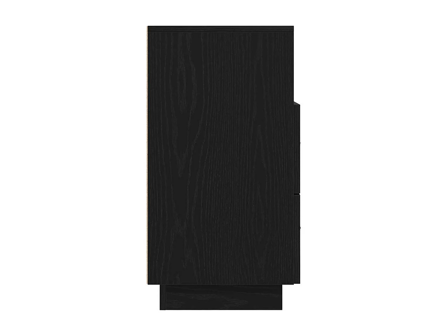 Nachttisch 2er Set-Beistelltisch-Nachttischkommode mit 2 Schubladen Schwarz 36x36x68 cm SHL5682