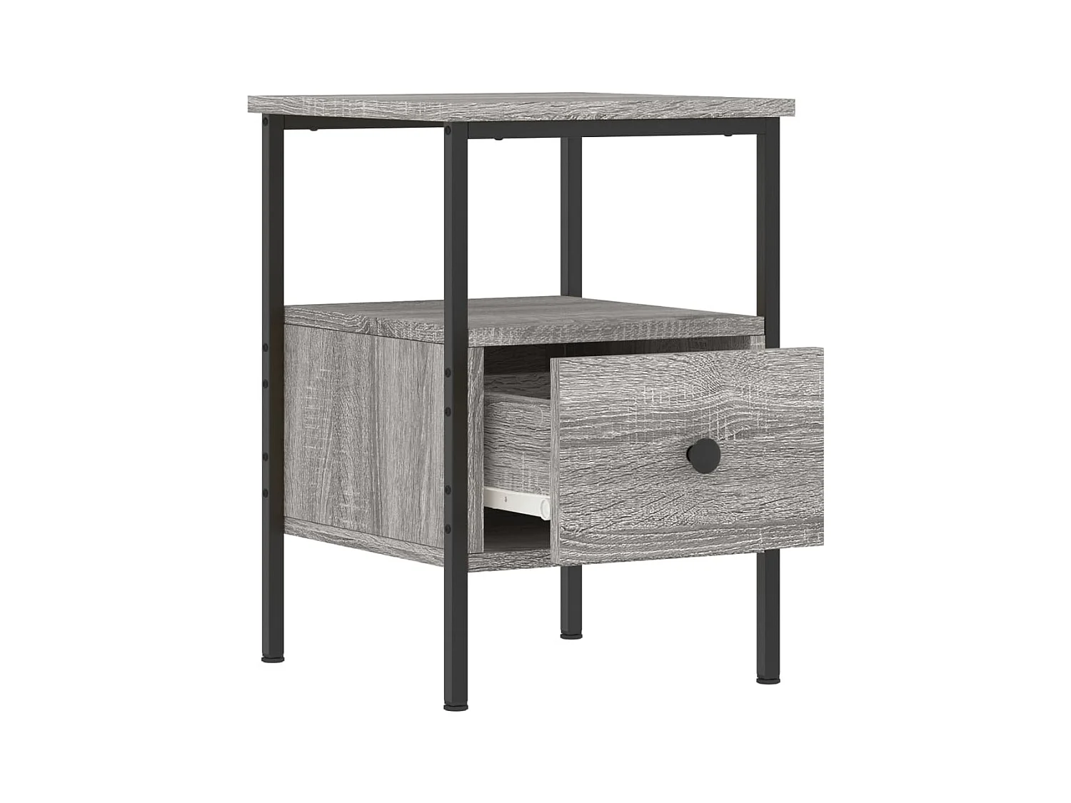 Mesita de noche | Mesilla de noche madera de ingeniería gris Sonoma 34x36x50 cm