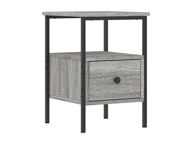 Table de chevet-Table d'appoint-Table de nuit sonoma gris 34x36x50 cm bois d'ingénierie