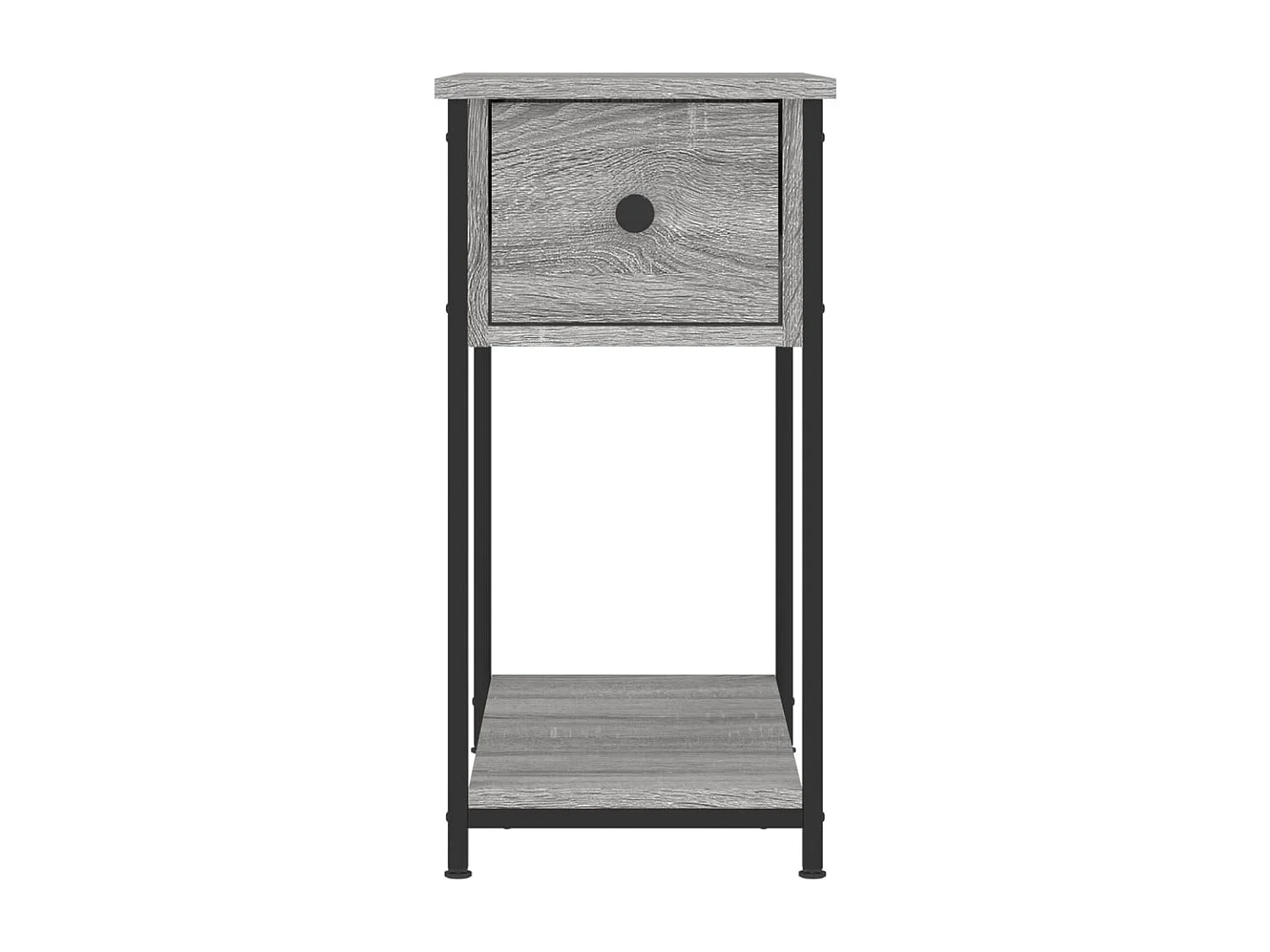 Mesitas de noche | Mesilla de noche 2 uds madera ingeniería gris Sonoma 30x60x60 cm