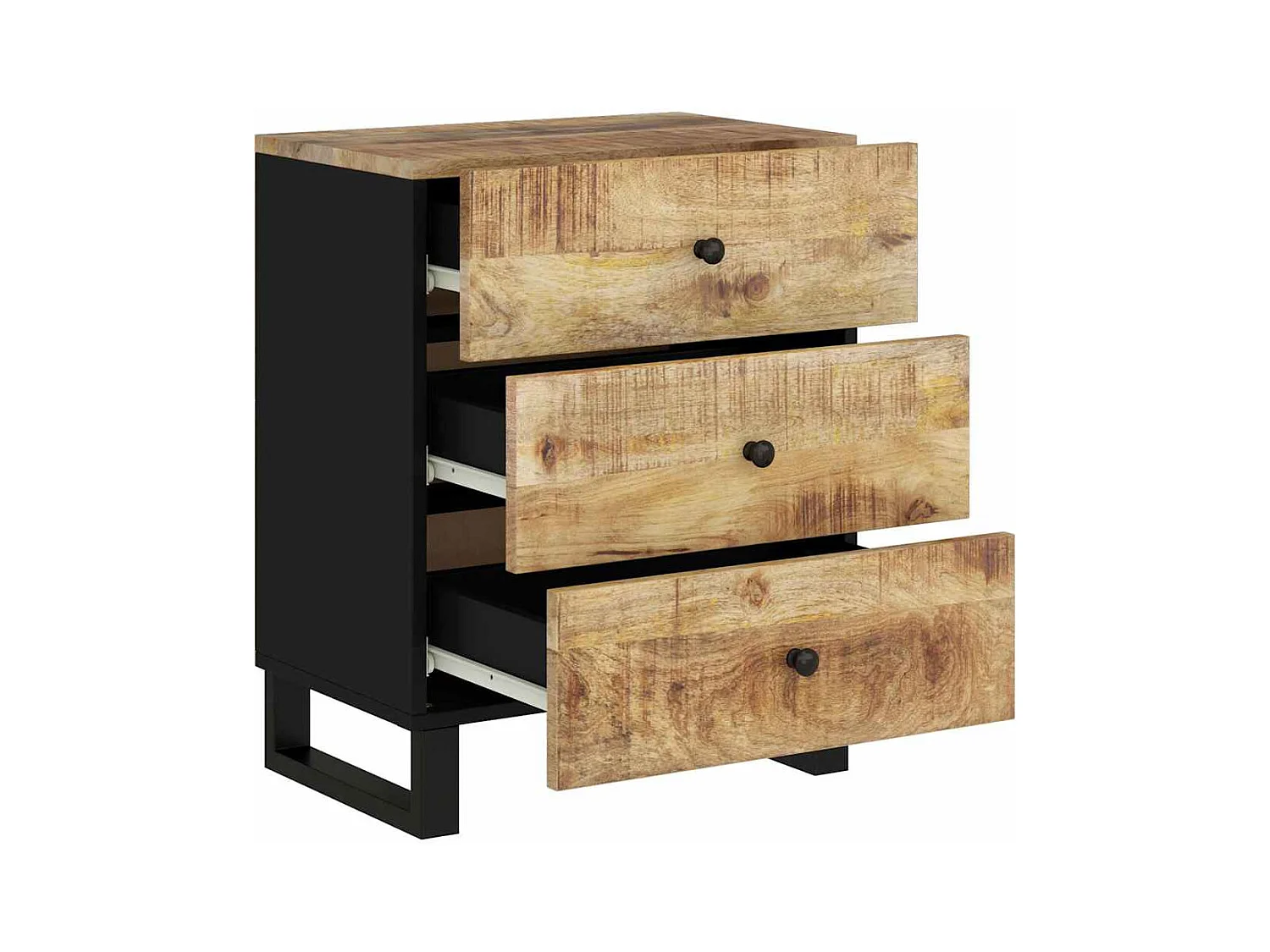 Mesita de noche | Mesilla de noche madera mango madera contrachapada 50x33x62 cm