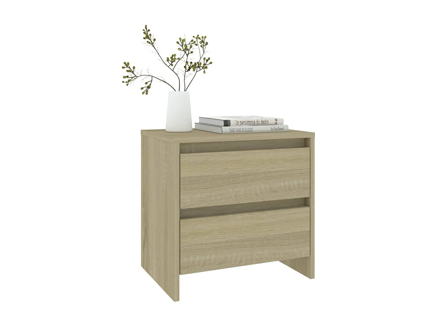 Nachttisch 2er Set-Beistelltisch Sonoma-Eiche 45x34,5x44,5 cm Holzwerkstoff SHL75923