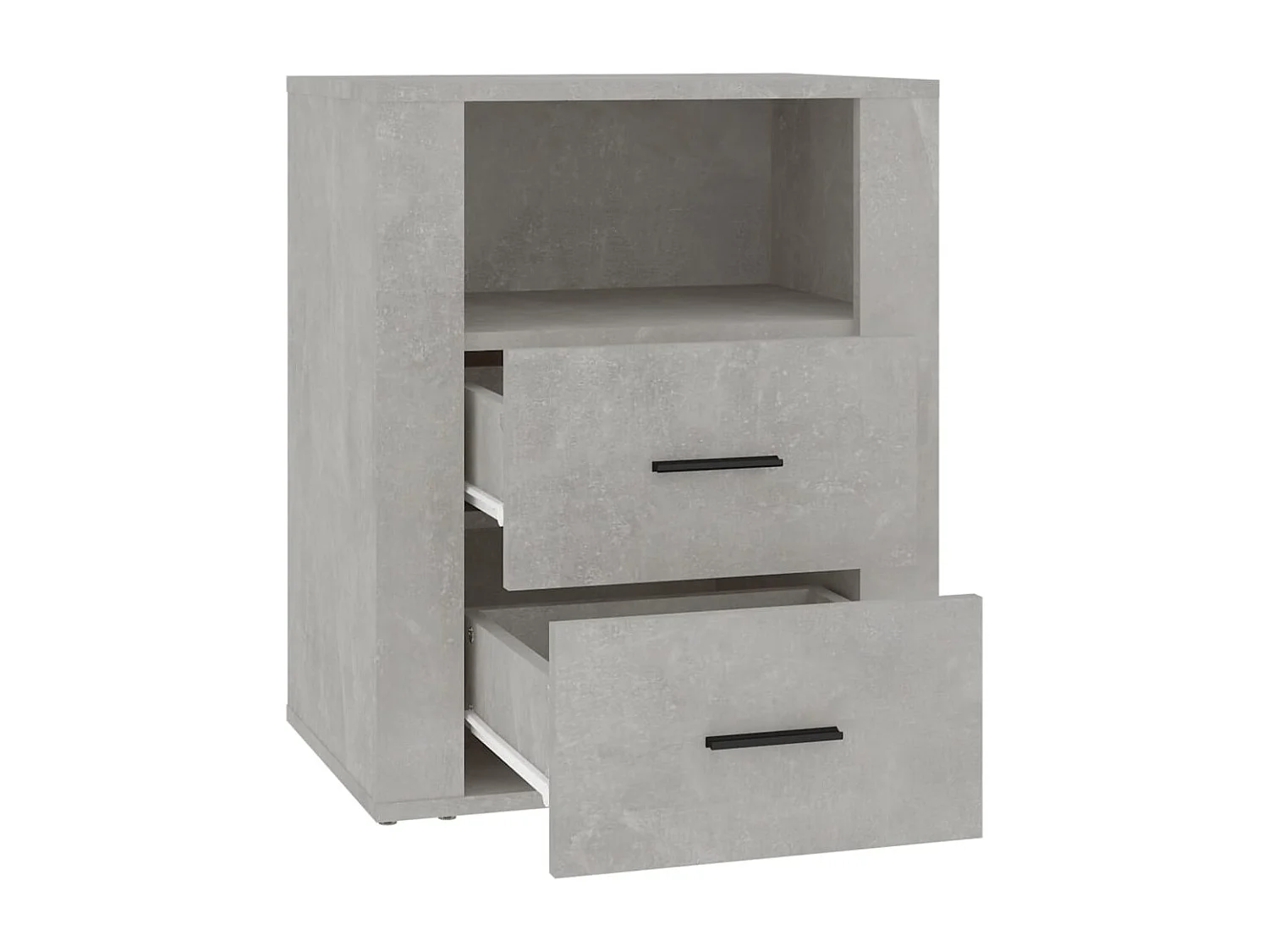 Nachttisch-Beistelltisch Betongrau 50x36x60 cm Holzwerkstoff SHL81682