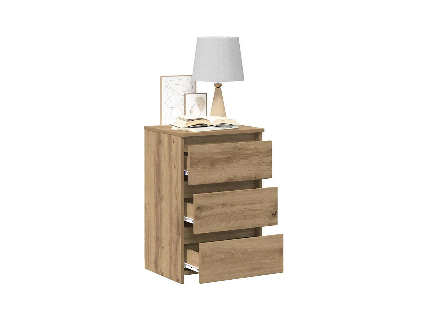 Mesitas de noche | Mesilla de noche 2 uds madera ingeniería roble artisan 40x35x62,5cm