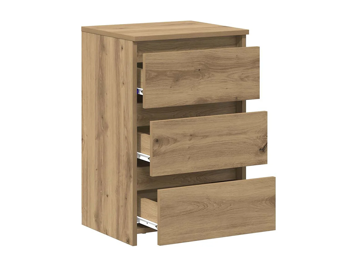 Nachttisch 2er Set-Beistelltisch-Nachttischkommode Artisan-Eiche 40x35x62,5 cm Holzwerkstoff SHL94931