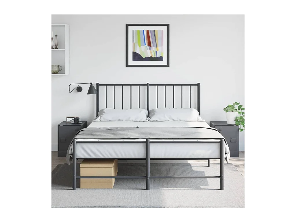 Tables de chevet lot de 2 avec rangement anthracite 34,5x39x44 cm acier