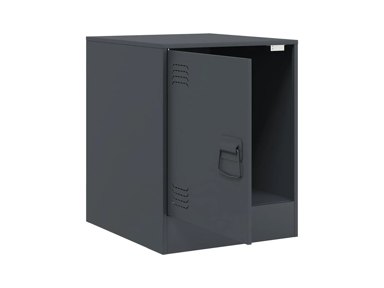 Tables de chevet lot de 2 avec rangement anthracite 34,5x39x44 cm acier