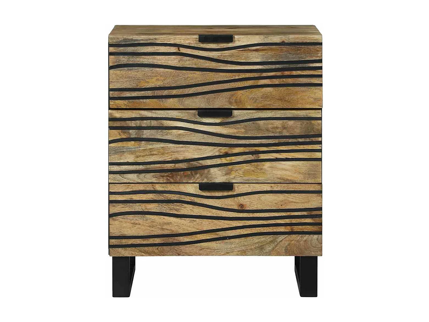 Nachttisch-Beistelltisch Braun 50 x 33 x 62 cm Massivholz Akazie SHL37321