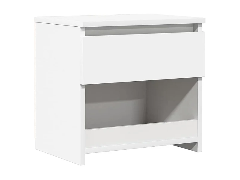 Nachtkastje | Bijzettafel Modern | Opbergkastje 40x30x39 cm bewerkt hout wit