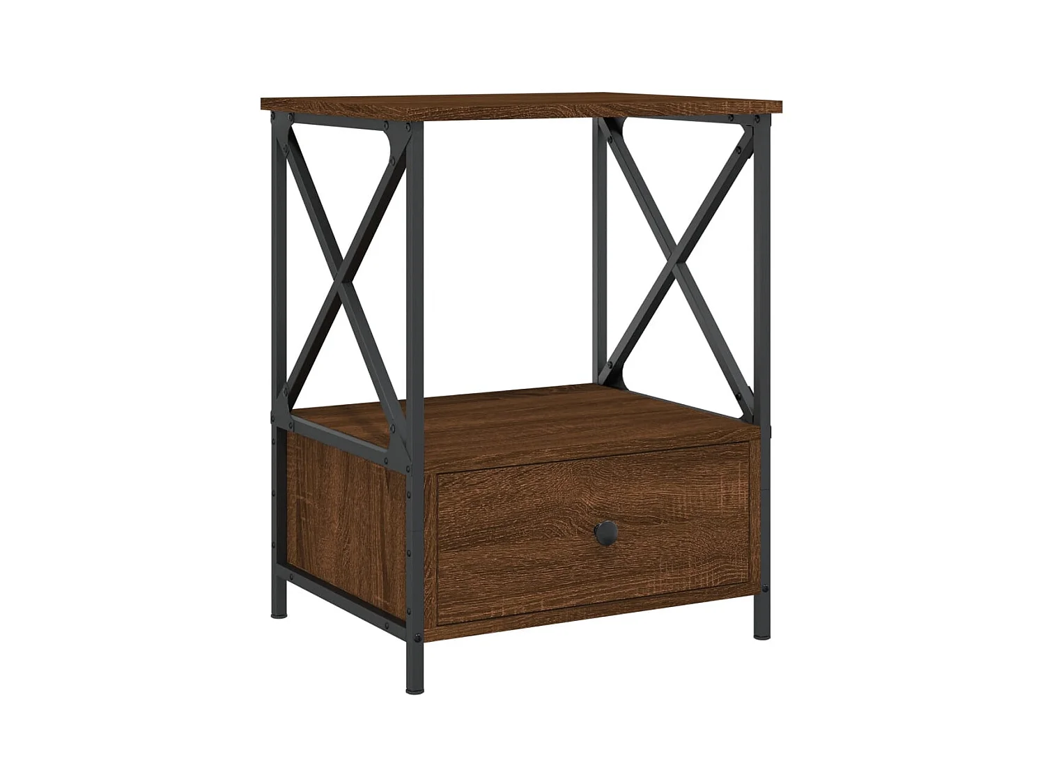 Mesitas de noche | Mesilla de noche 2 uds madera ingeniería marrón roble 50x41x65 cm