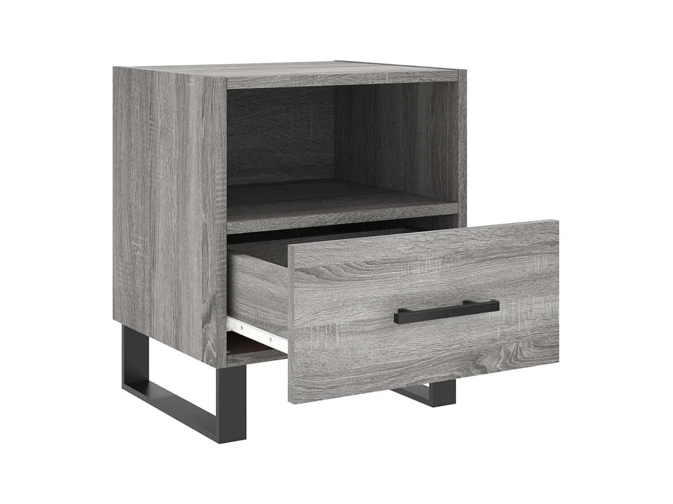 Mesitas de noche | Mesilla de noche 2 uds madera ingeniería gris Sonoma 40x35x47,5 cm