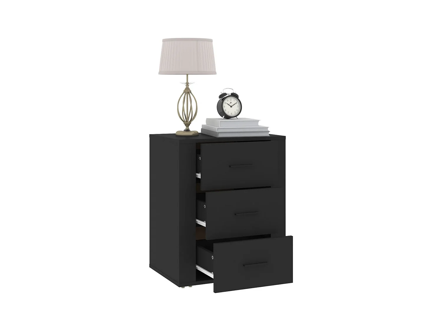 Table de chevet-Table d'appoint-Table de nuit Noir 50x36x60 cm Bois d’ingénierie