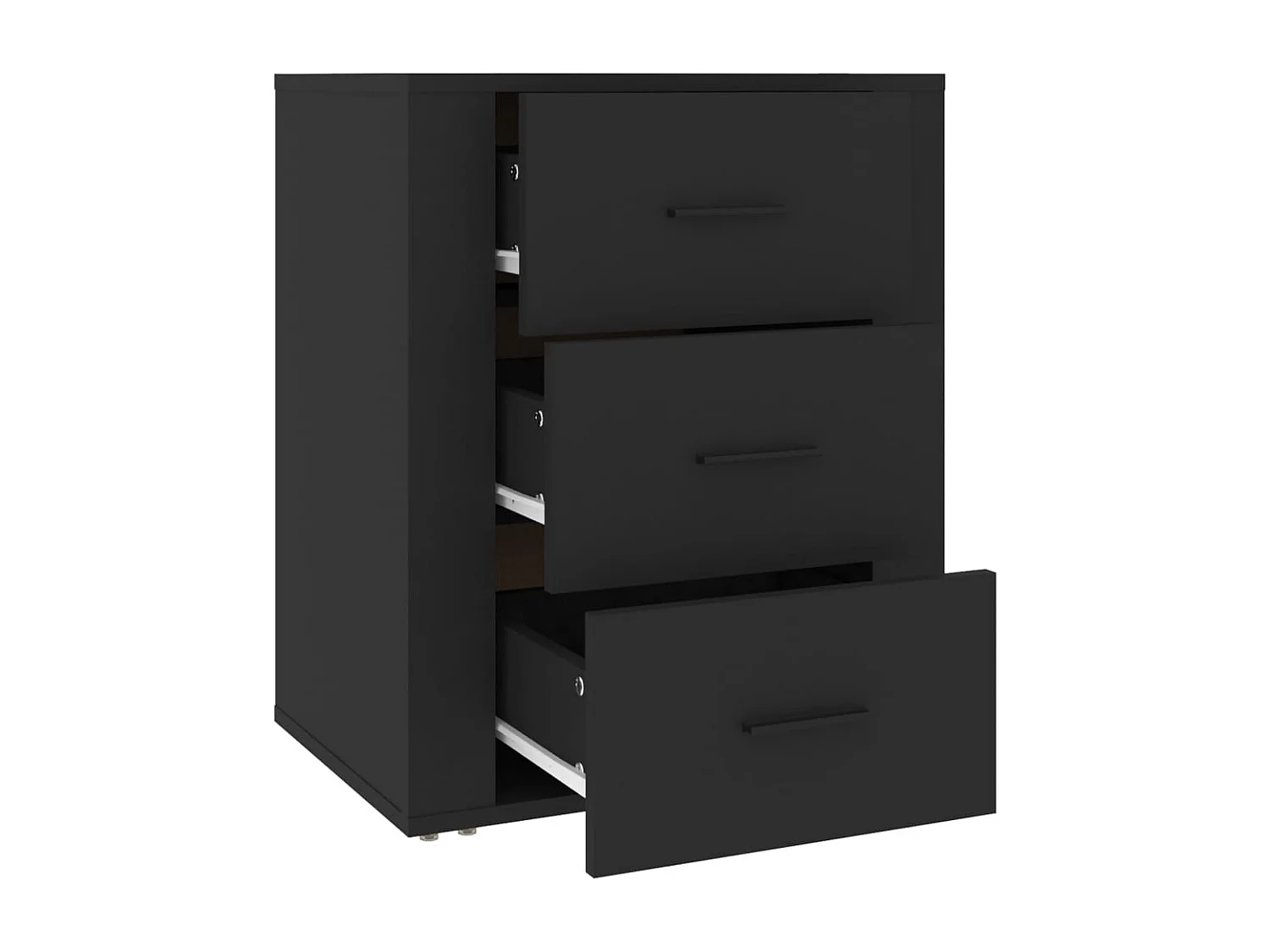 Nachttisch-Beistelltisch Schwarz 50x36x60 cm Holzwerkstoff SHL53784