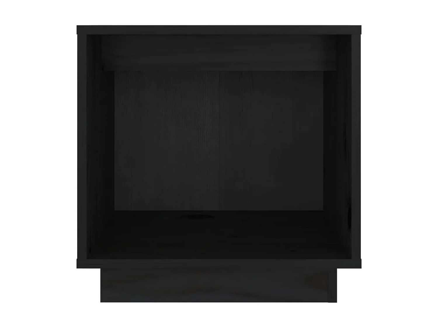 Nachttisch 2er Set-Beistelltisch-Nachttischkommode Schwarz 40x30x40 cm Massivholz Kiefer SHL59234