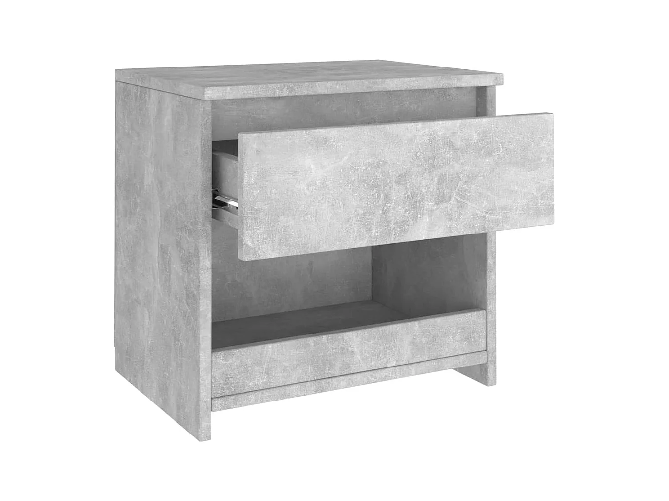 Mesitas de noche | Mesilla de noche 2 uds contrachapada gris hormigón 40x30x39 cm