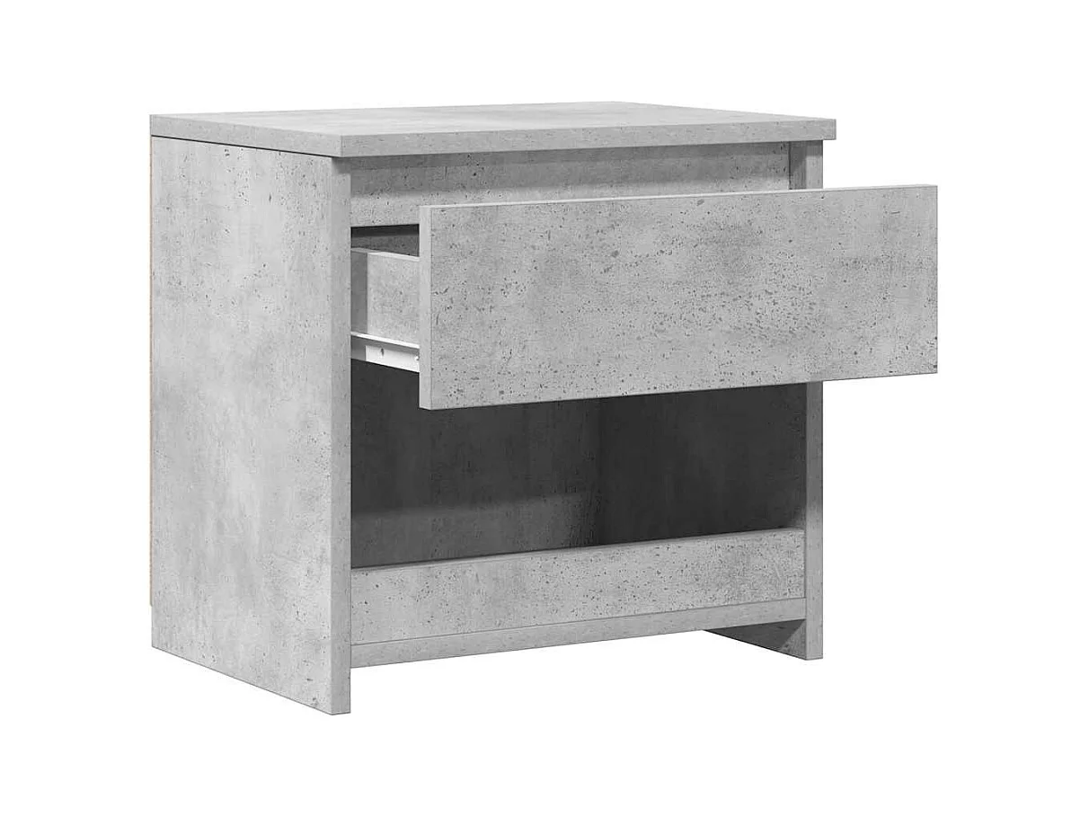 Mesitas de noche | Mesilla de noche 2 uds contrachapada gris hormigón 40x30x39 cm