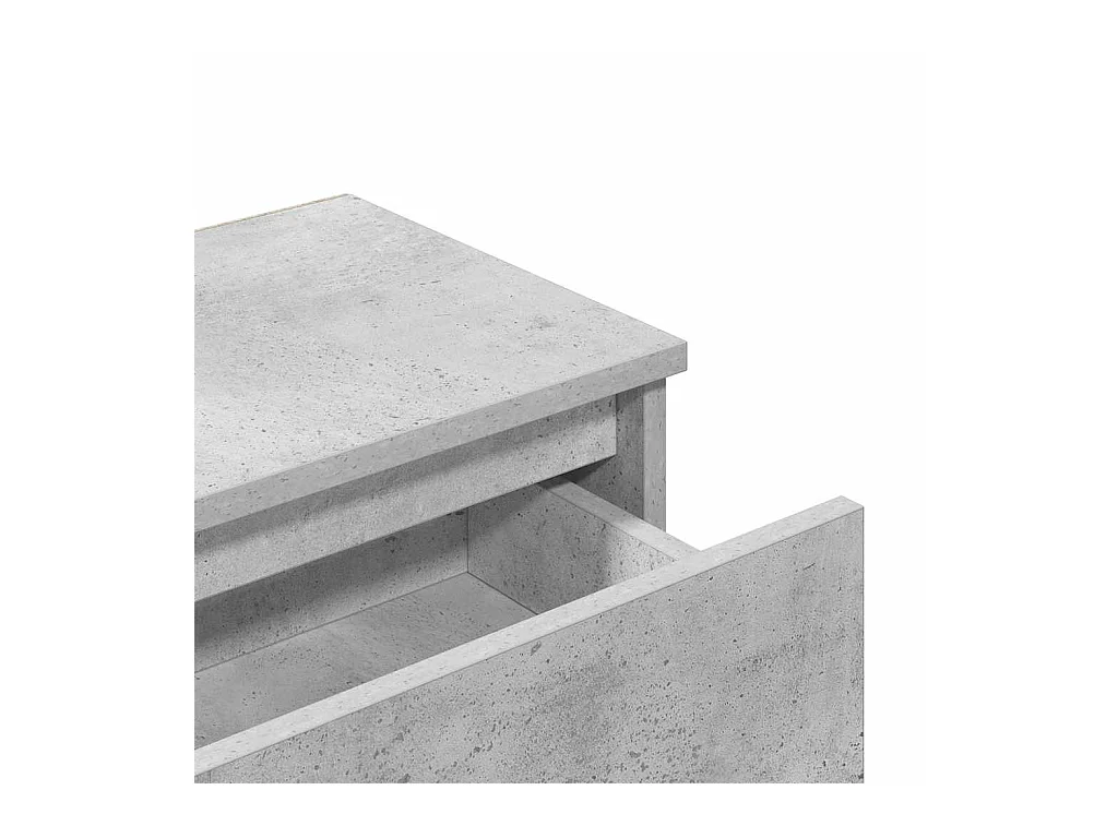 Mesitas de noche | Mesilla de noche 2 uds contrachapada gris hormigón 40x30x39 cm