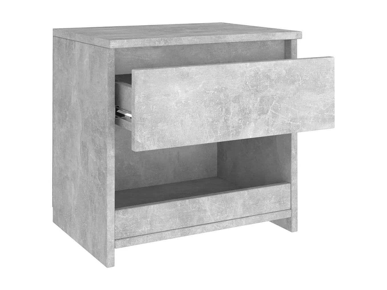 Nachttisch 2er Set-Beistelltisch Betongrau 40x30x39 cm Holzwerkstoff SHL74392