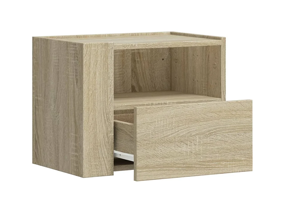 Tables de chevet murales 2 pcs chêne sonoma 45x30x35 cm
