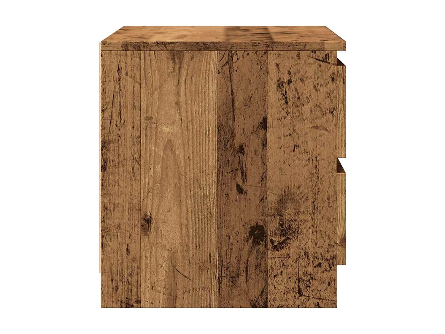 Nachttisch 2er Set-Beistelltisch-Nachttischkommode Altholz-Optik 50x40x43,5 cm Holzwerkstoff SHL56639