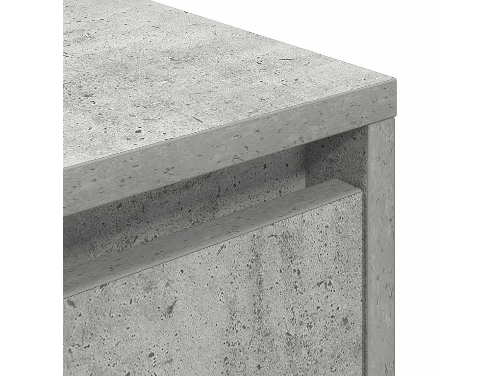 Nachttisch-Beistelltisch mit LED-Leuchten Betongrau 38x34x50 cm SHL13931