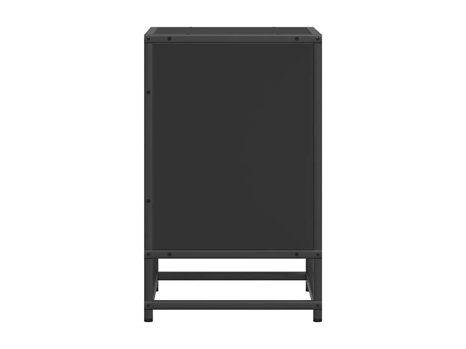 Mesitas de noche | Mesilla de noche 2uds madera ingeniería negro 40x31x50 cm metal