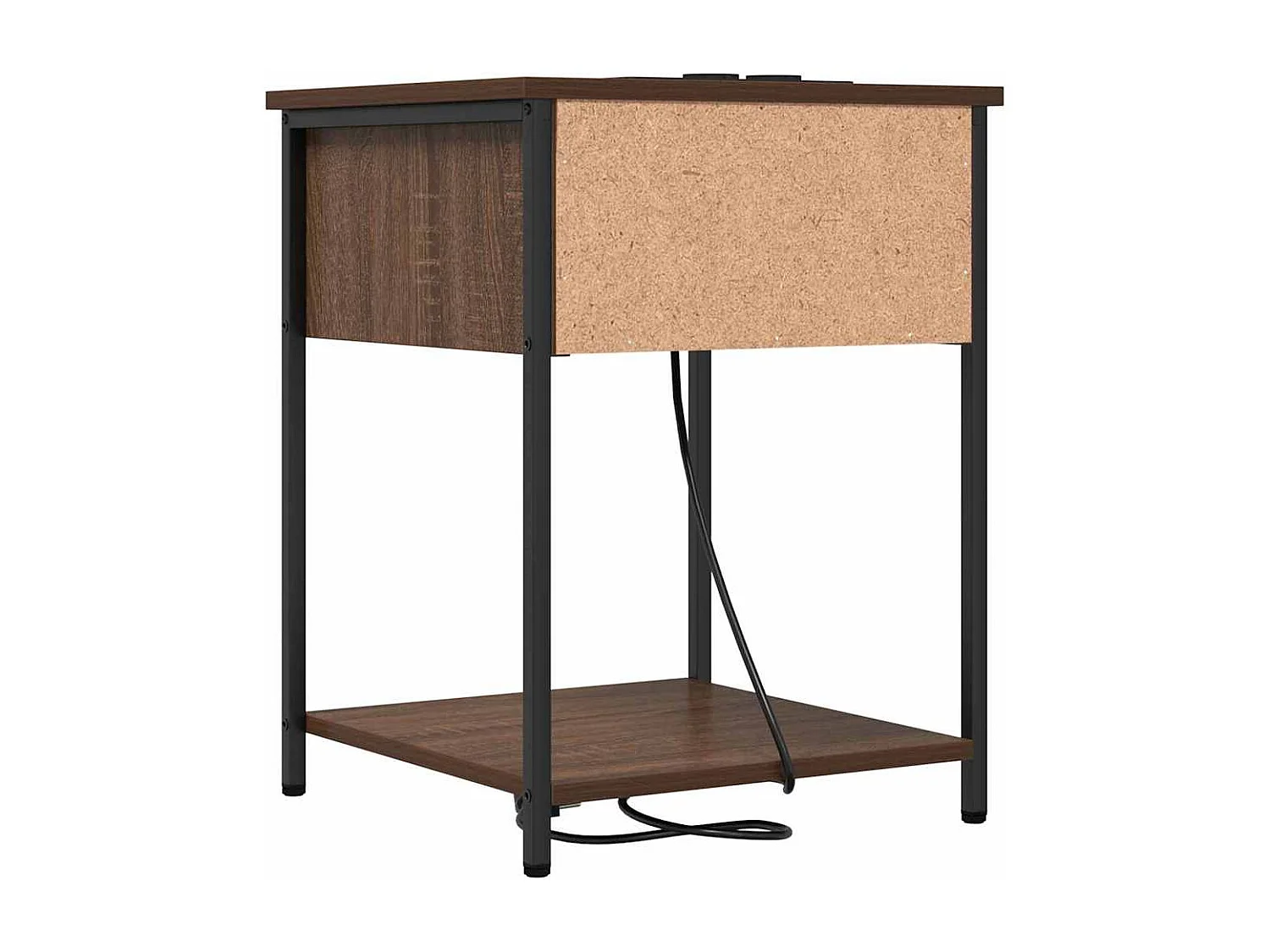 Nachttisch 2er Set-Beistelltisch Braun Eichen-Optik 42 x 41 x 56 cm SHL98719