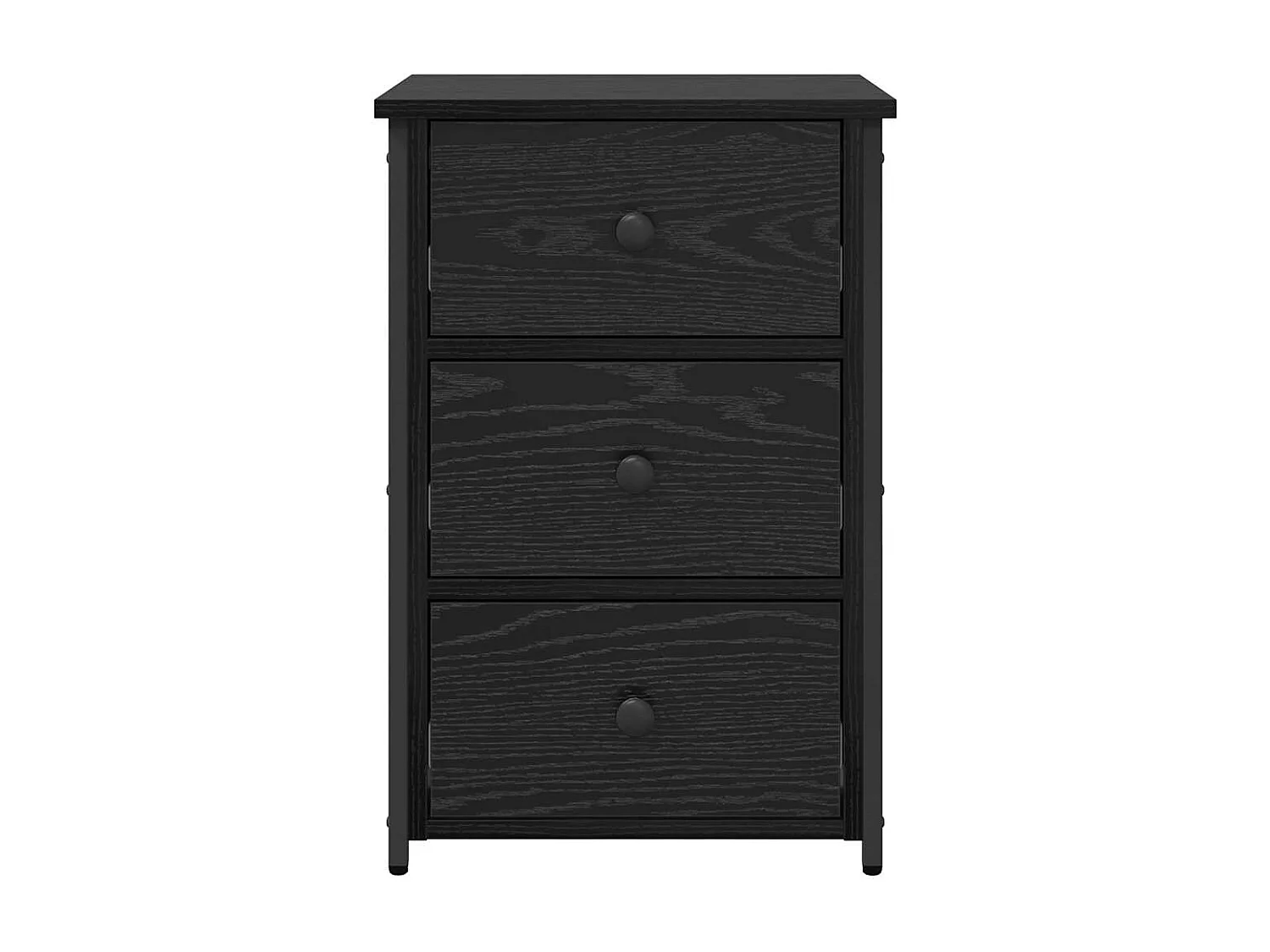 Mesita de Noche | Armario de Noche | Mesilla de noche con cajón Roble negro 40x36x60 cm