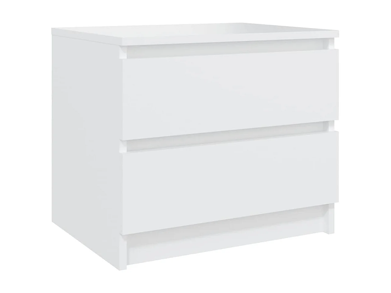 Table de chevet-Petite Table d'appoint-Table de nuit Blanc 50x39x43,5 cm Aggloméré