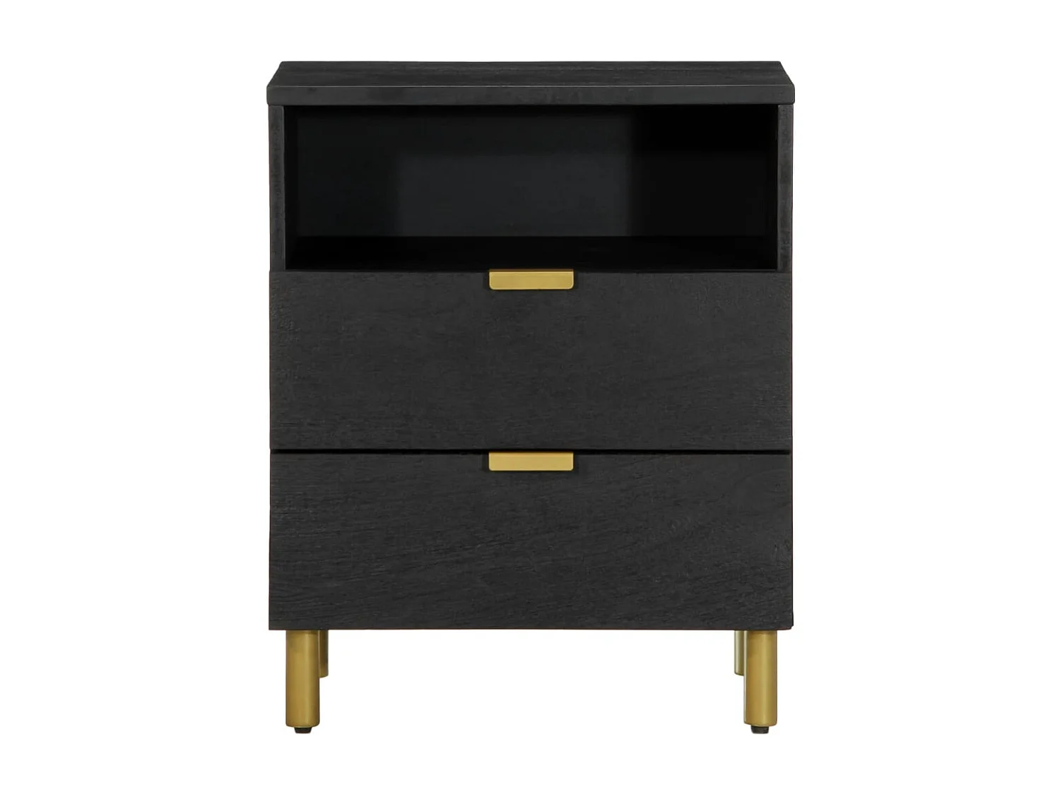 Nachttisch-Beistelltisch Schwarz 50x33x62 cm Holzwerkstoff SHL49955