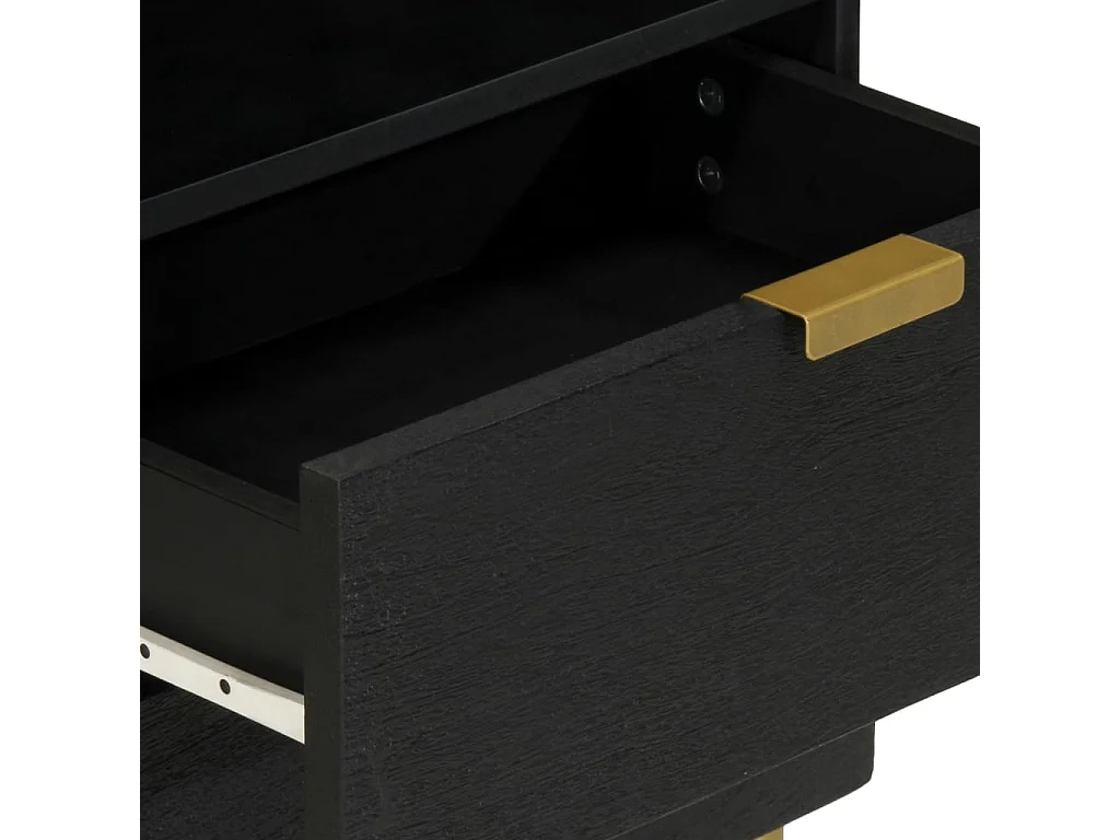 Nachttisch-Beistelltisch Schwarz 50x33x62 cm Holzwerkstoff SHL49955