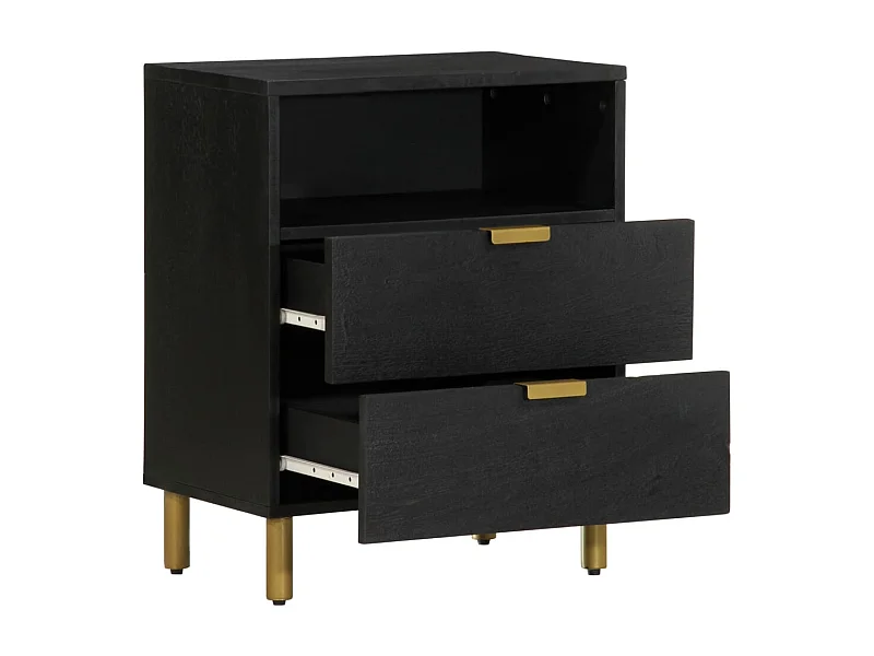 Nachttisch-Beistelltisch Schwarz 50x33x62 cm Holzwerkstoff SHL49955