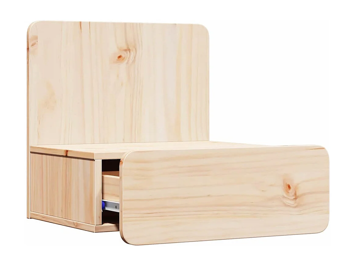 Mesa de Noche | Mesa auxiliar con cajón 2 uds. Marrón 44x32.5x40 cm