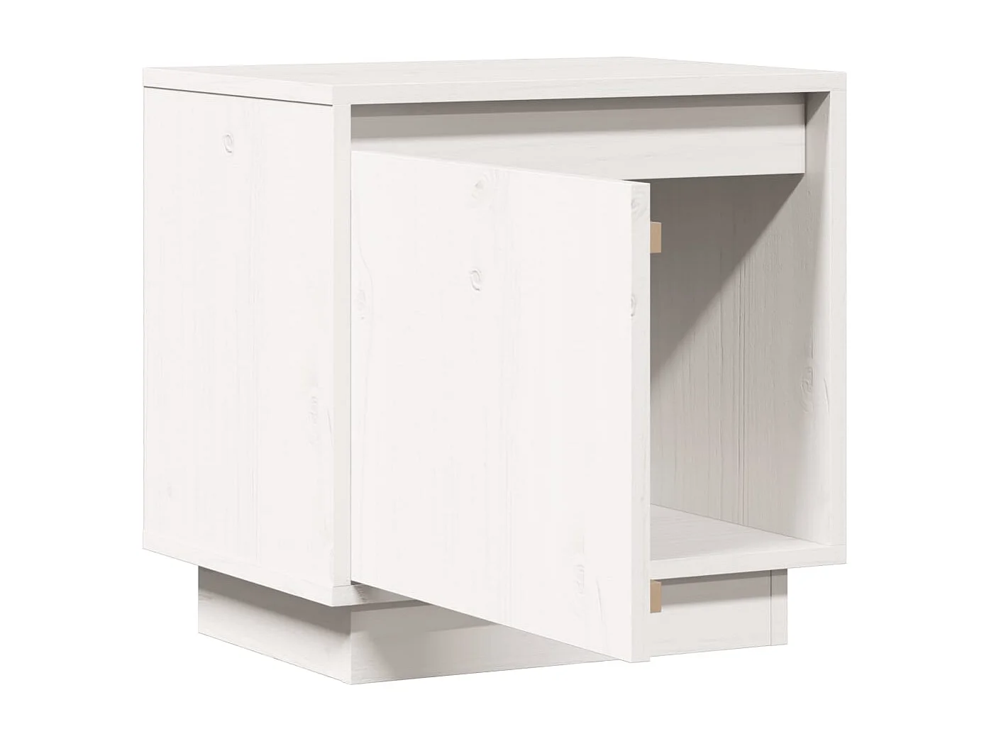 Mesita de noche | Mesilla de noche de madera maciza de pino blanco 40x30x40 cm